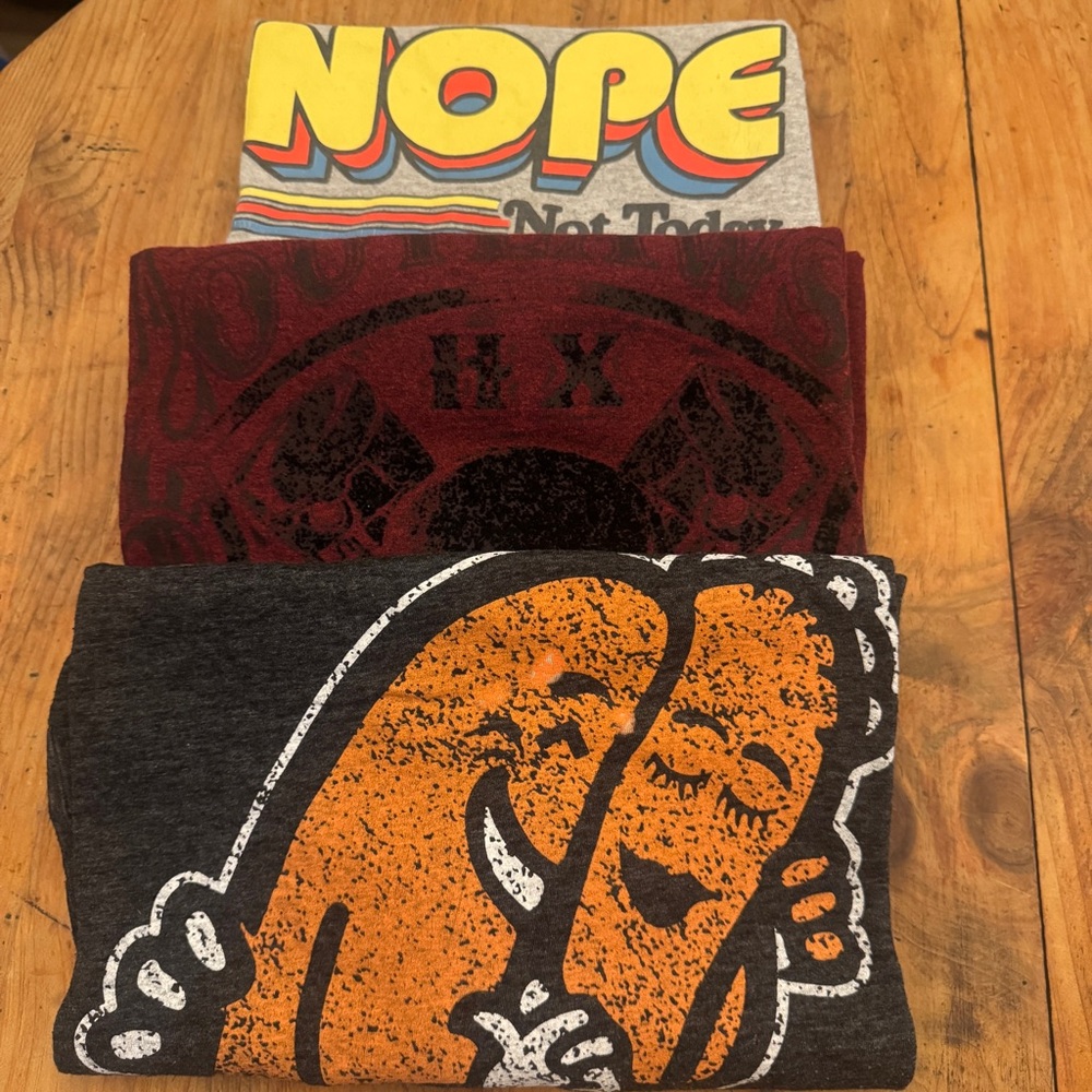 Graphic Tee Bundle XXL–2XL | Nope Not Today + Helix Skull + Cozy Dog Drive-In 😎